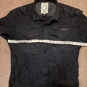 Diesel Black Short Sleeve Button-Up Shirt